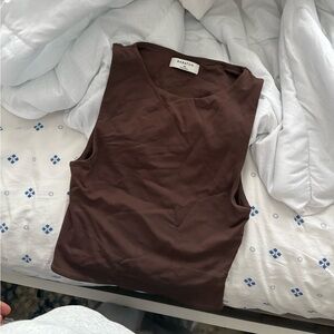 Aritzia Rich Brown Tank Top